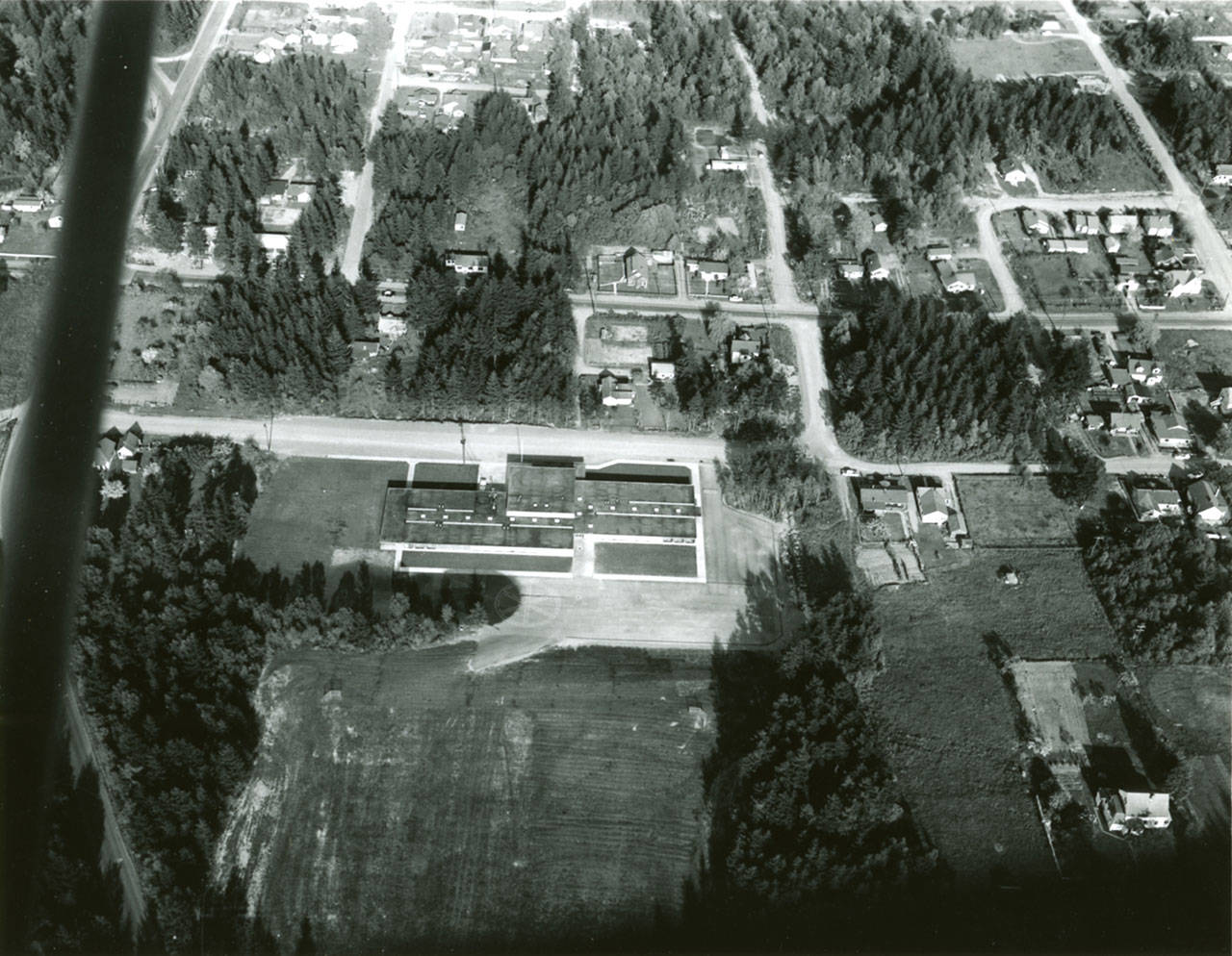 This aerial view of Grant Street Grade School was taken in 1958. (Jefferson County Historical Society)