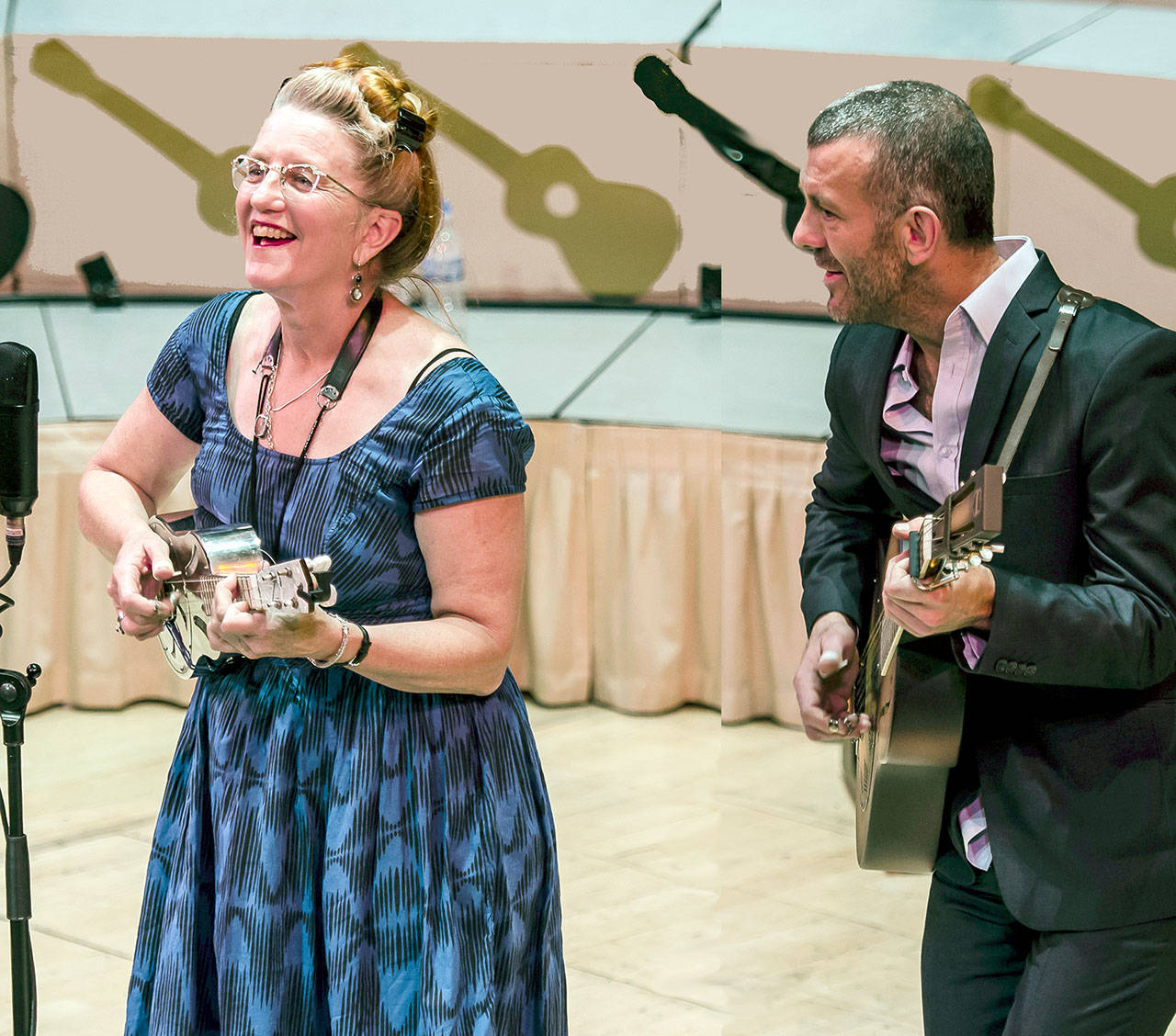 Del Rey of Seattle and Adam Franklin of England will get together for old jazz and blues tunes this Friday during the final Port Townsend Ukulele Festival concert.
