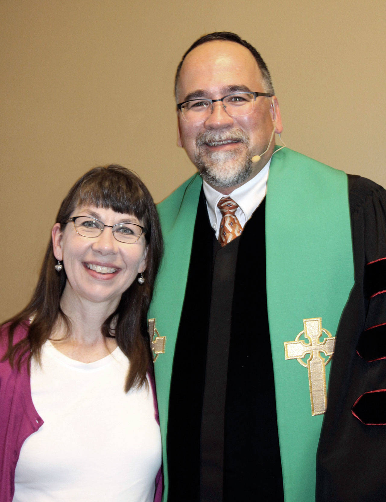 The Rev. Dr. Matt Paul and his wife, Becca, have joined the congregation at the First Presbyterian Church of Port Angeles. (Dave Logan/for Peninsula Daily News)