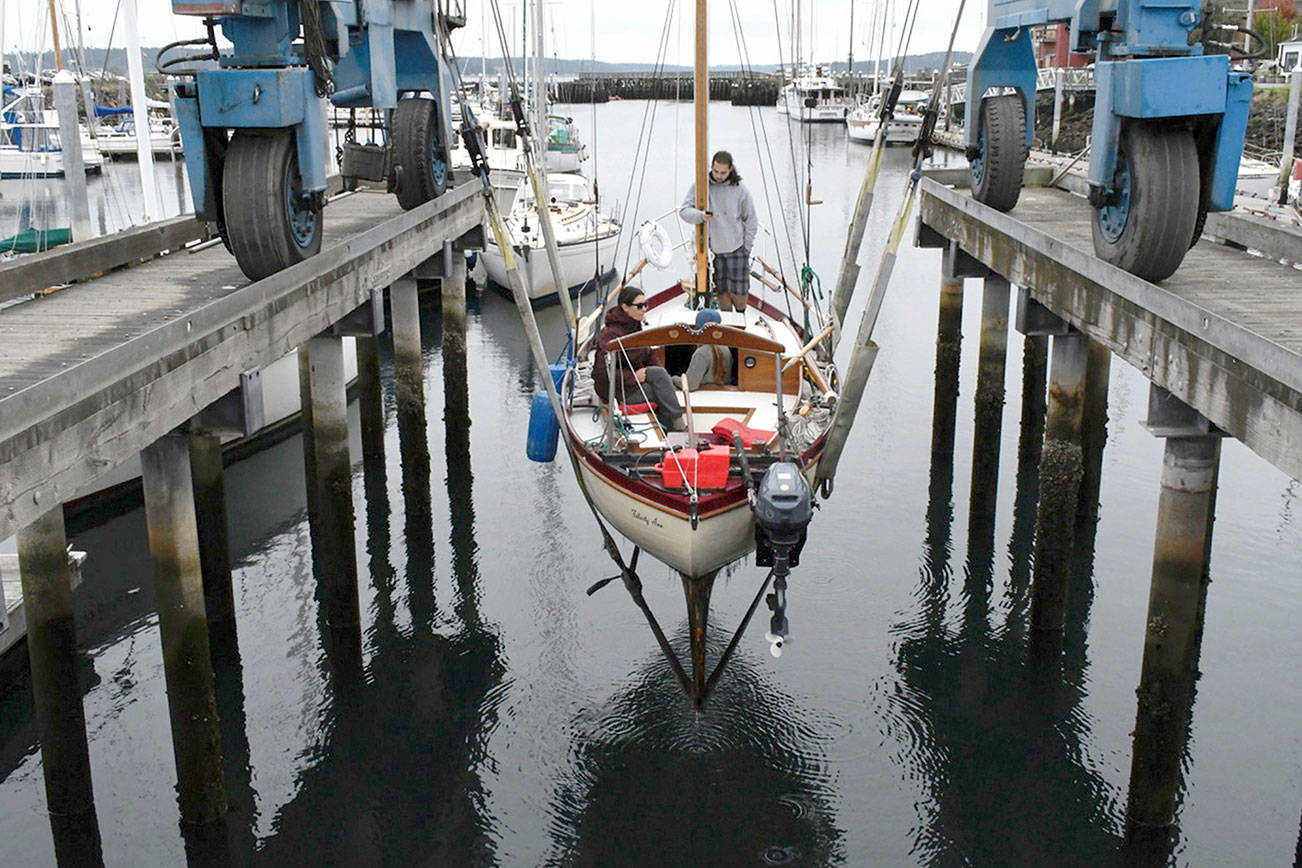 End of a tour: Restored Felicity Ann pulled from water after voyage