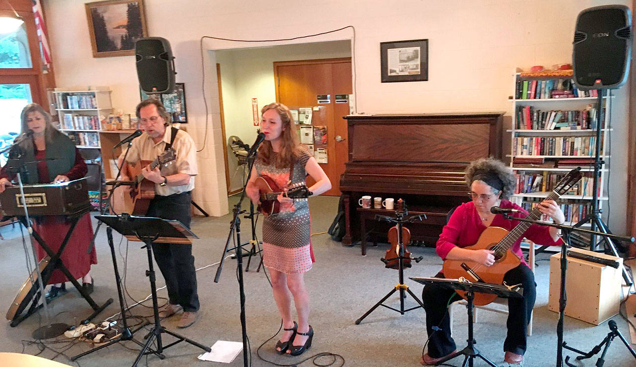 The Sky in the Woods quartet, from left, Rahmana Wiest, Dan Rhiger, Olivia Duffy and Maria Olaya, will perform in Coyle on Saturday.