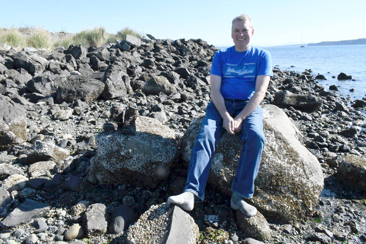 Bryan Jacobsen plans to walk across America to raise awareness of mental health issues. His route will begin in Florida at the end of this month and will conclude in Port Townsend. (Jeannie McMacken/Peninsula Daily News)
