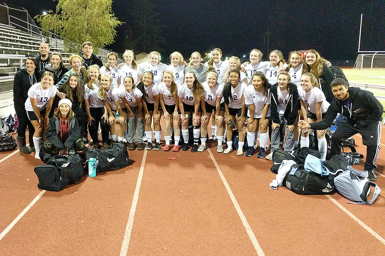 Stacy Ryan The Sequim girls soccer team is the first Wolves girls soccer team in school history to earn a state tournament berth after knocking off No. 1 seed White River 2-1 in double overtime in the Class 2A West Central District Tournament on Tuesday.