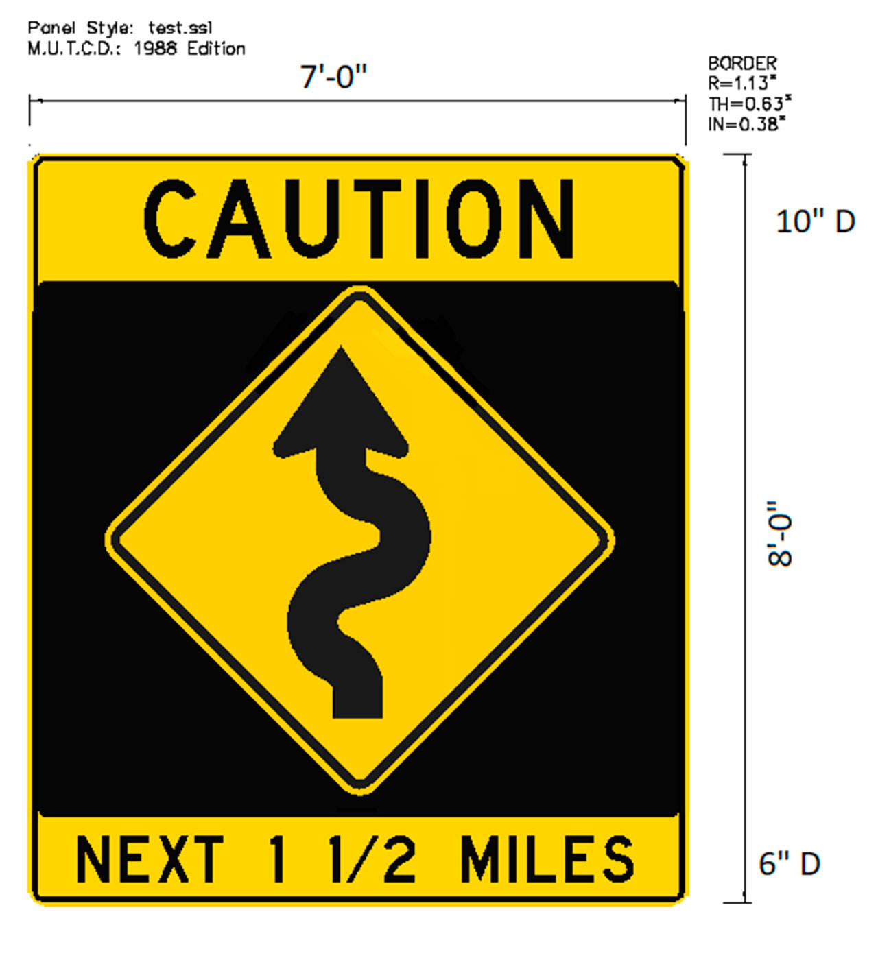The design for a caution sign that will be installed on U.S. Highway 101 at Mount Walker.