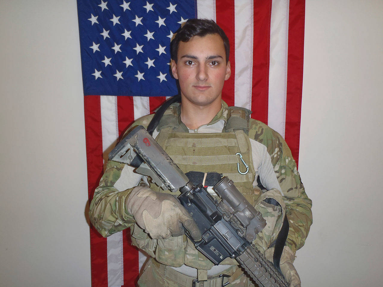 This undated photo released by the U.S. Special Operations Command/Department of Defense shows Sgt. Leandro Jasso, 25, who was assigned to Company A, 2nd Battalion, 75th Ranger Regiment, Joint Base Lewis-McChord. (U.S. Special Operations Command/Department of Defense via AP)