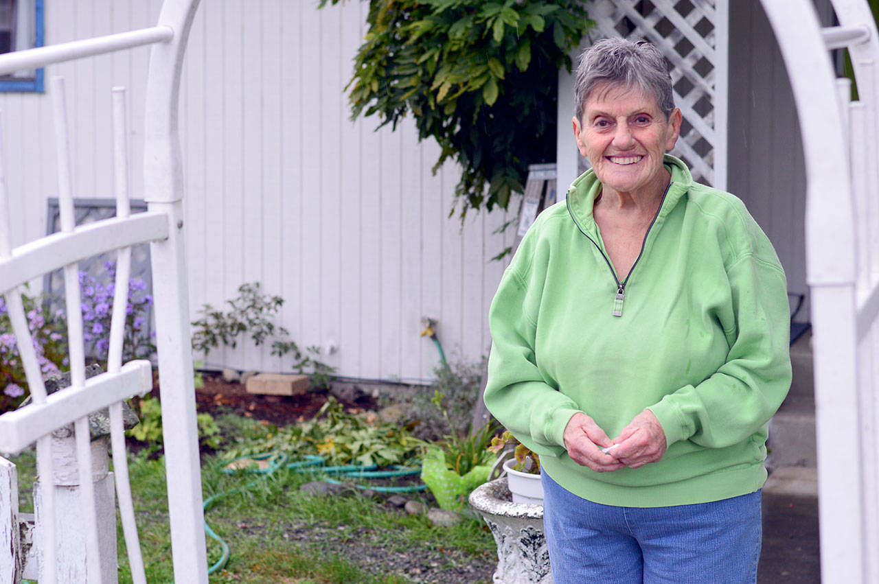 Carol Curtis moved to Sequim knowing no one. She’s since found a warm community of friends.                                (Diane Urbani de la Paz/for Peninsula Daily News)