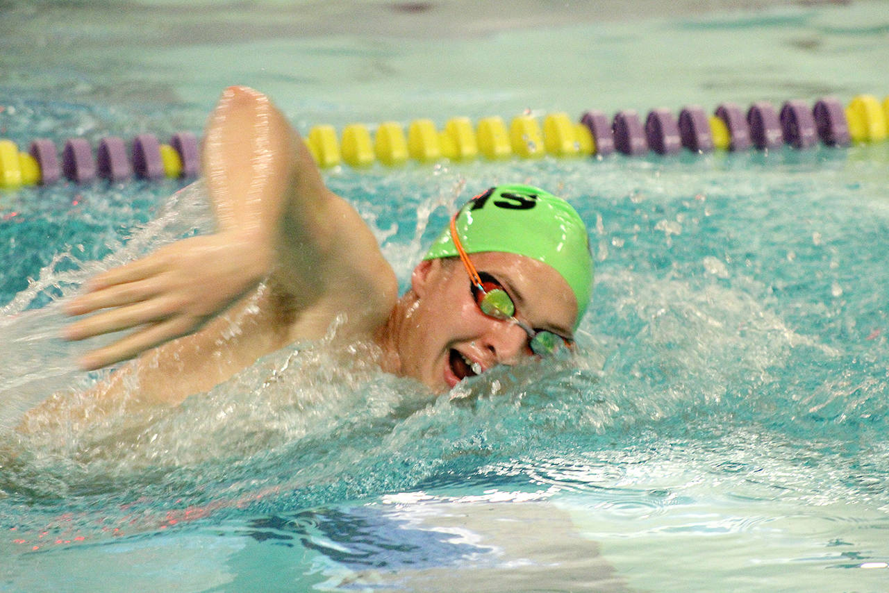 BOYS SWIMMING: Port Angeles’ Butler qualifies for two state events in season-opening meet