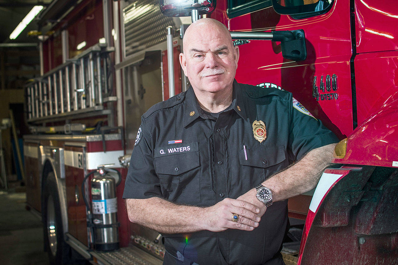 Greg Waters has served as Clallam Fire District No. 4’s fire chief since August. He is the district’s first full-time chief. (Jesse Major/Peninsula Daily News)