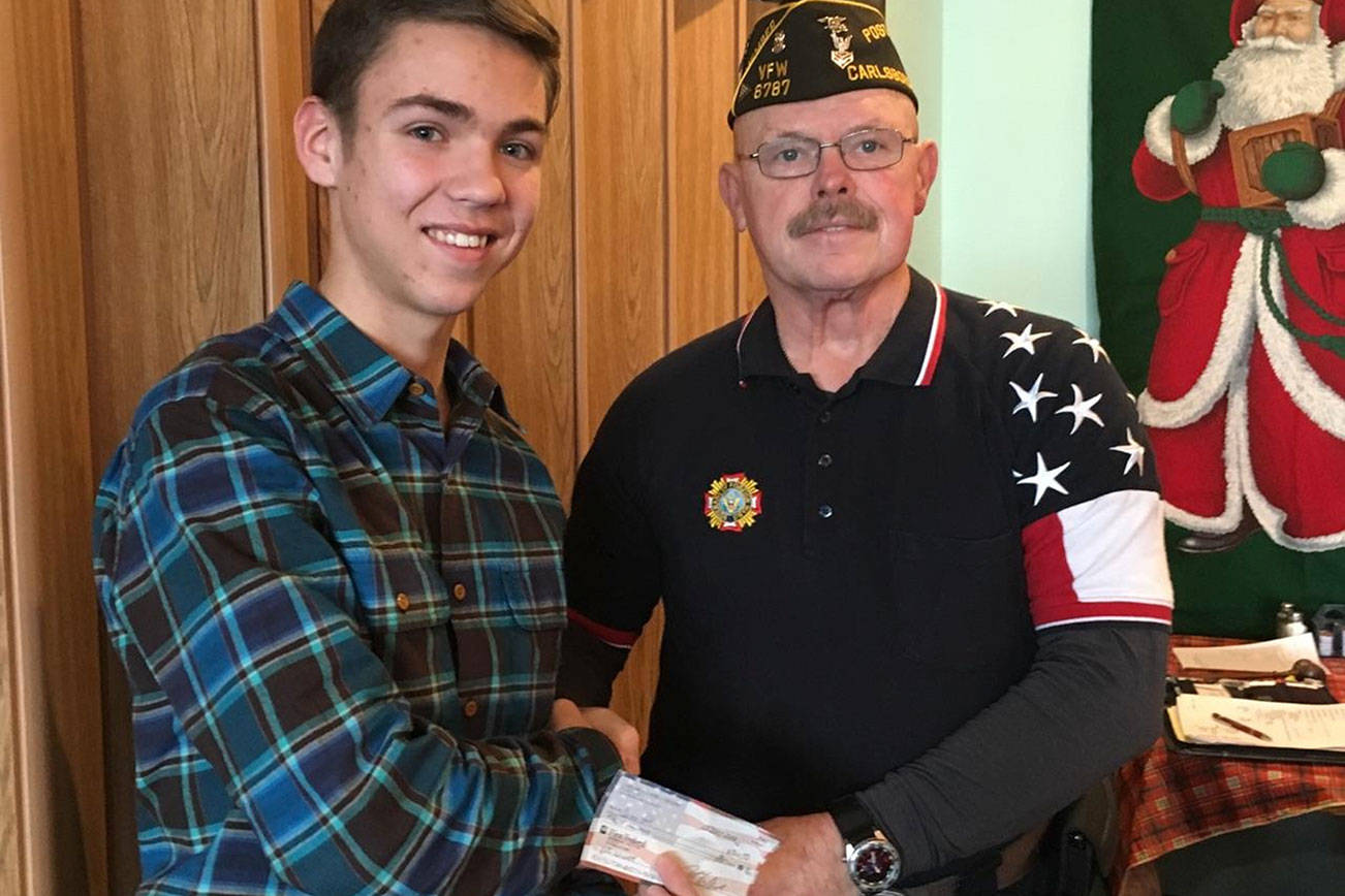 Sequim’s Carson Holt selected for VFW essay competition