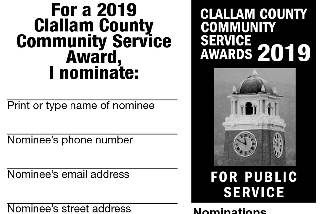 Nominations accepted for Clallam County Community Service Award