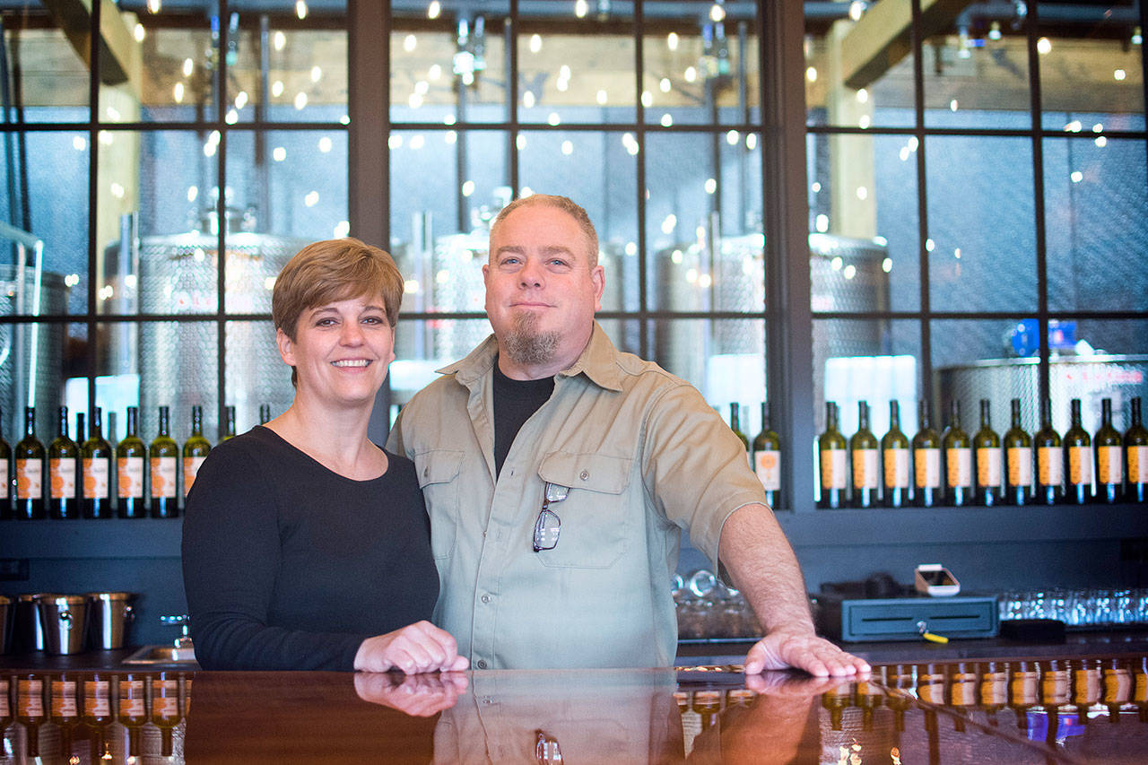 Eric and Casey Reeter, who own the new The Mead Werks meadery in Port Townsend, have been working on a variety of meads that people can taste each weekend. (Jesse Major/Peninsula Daily News)