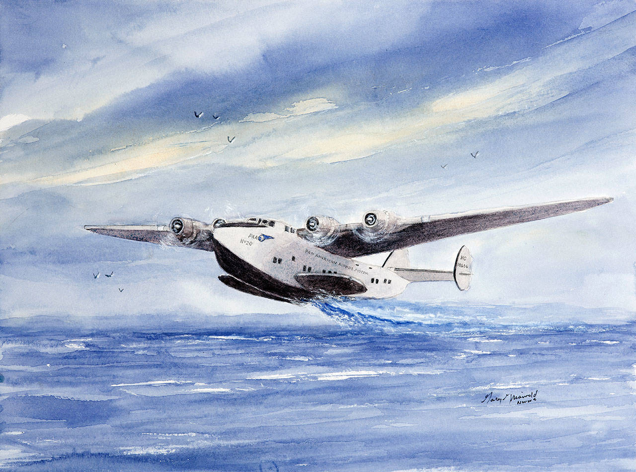 “China Clipper” by Gary Griswold is on display throughout the month of February, with a reception planned Wednesday.                                ‘China Clipper’ by Gary Griswold is on display throughout the month of February.