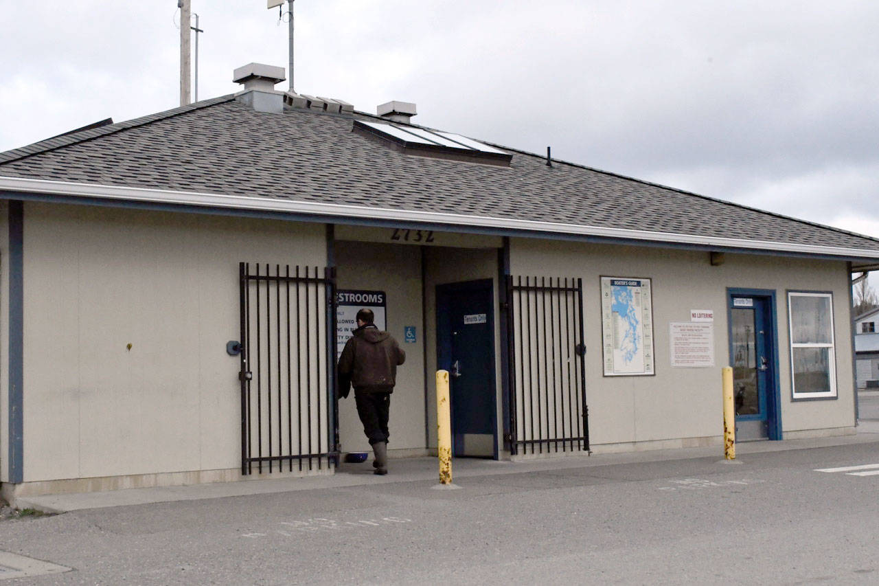 Restroom and shower facilities at the Port of Port Townsend have been closed to the general public. They will be available to tenants only. (Jeannie McMacken/Peninsula Daily News)