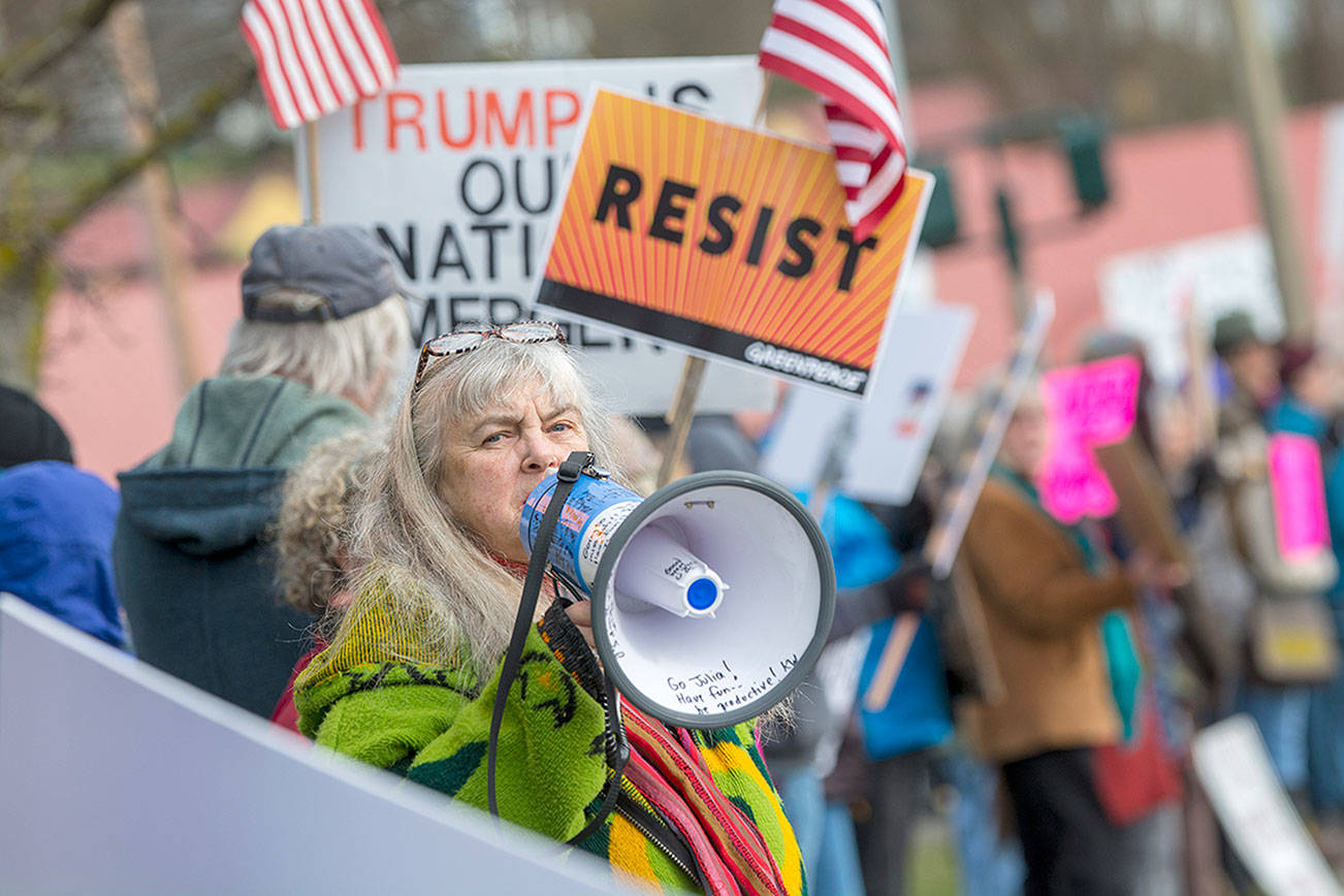 PHOTO: Port Townsend Presidents’ Day protest