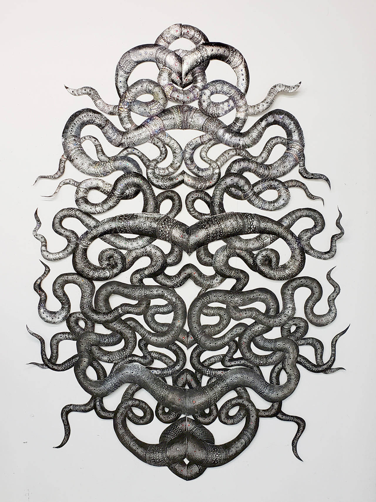 “Kraken” by Elissa Greisz during her solo exhibition titled “Material Witness” will be on display in the Pirate Union Building Gallery of Art at Peninsula College through March 14.