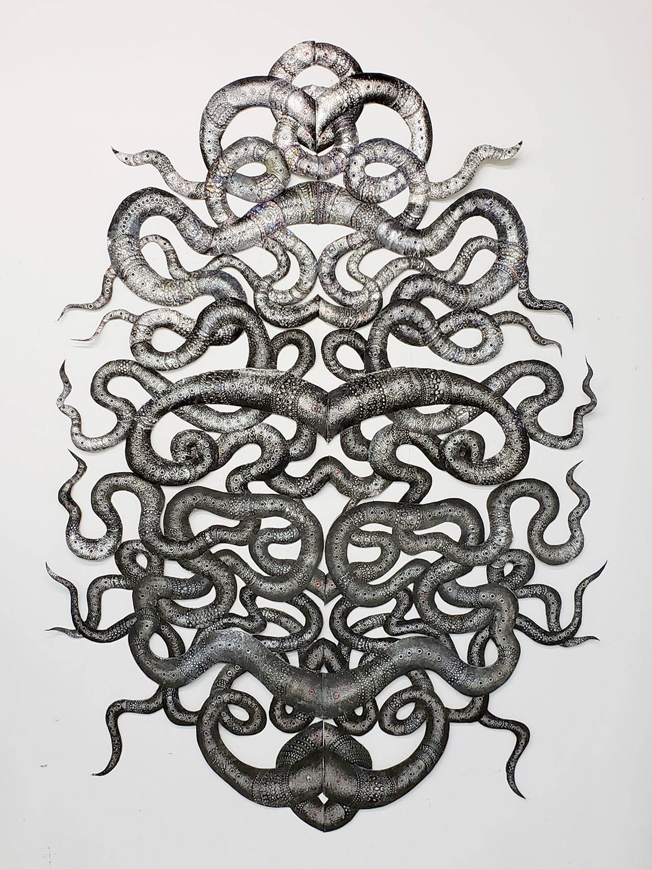Kraken by Elissa Greisz during her solo exhibition titled Material Witness will be on display in the Pirate Union Building Gallery of Art at Peninsula College through March 14.