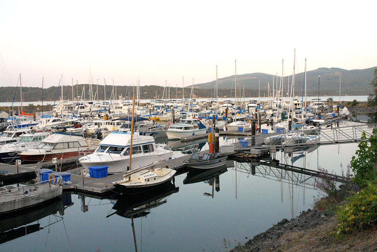 John Wayne Marina in Sequim is under consideration for redevelopment by John Wayne Enterprises Inc., as part of a proposal to develop land surrounding the marina. (Keith Thorpe/Peninsula Daily News)