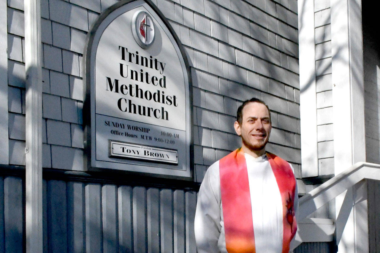 Pastor Tony Brown of Port Townsend’s Trinity United Methodist Church has denounced last week’s ruling at an international conference of the church that upholds bans on gay and lesbian clergy and same sex marriages. (Jeannie McMacken/Peninsula Daily News)