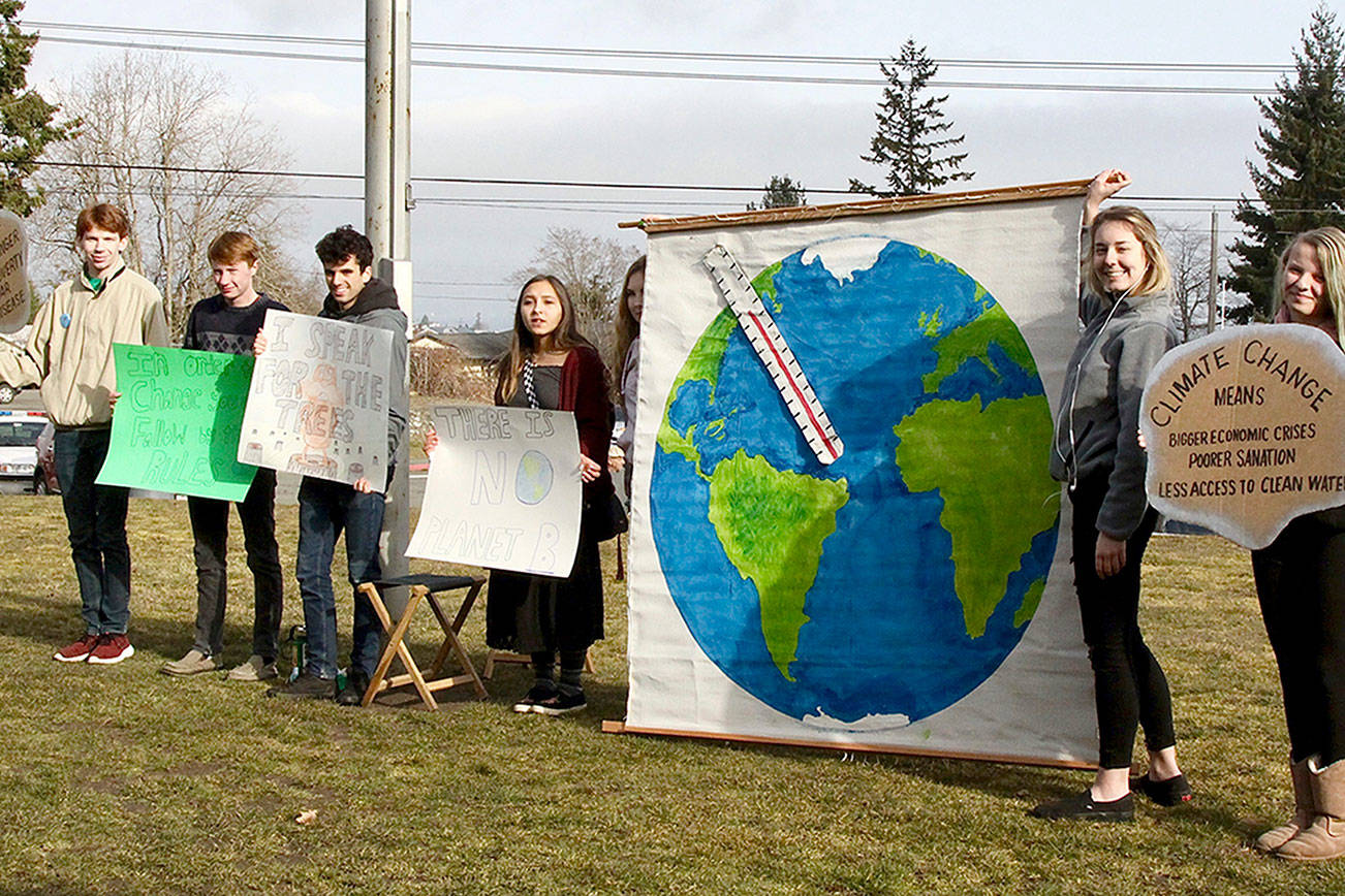 PHOTO: Port Angeles students take part in climate protest