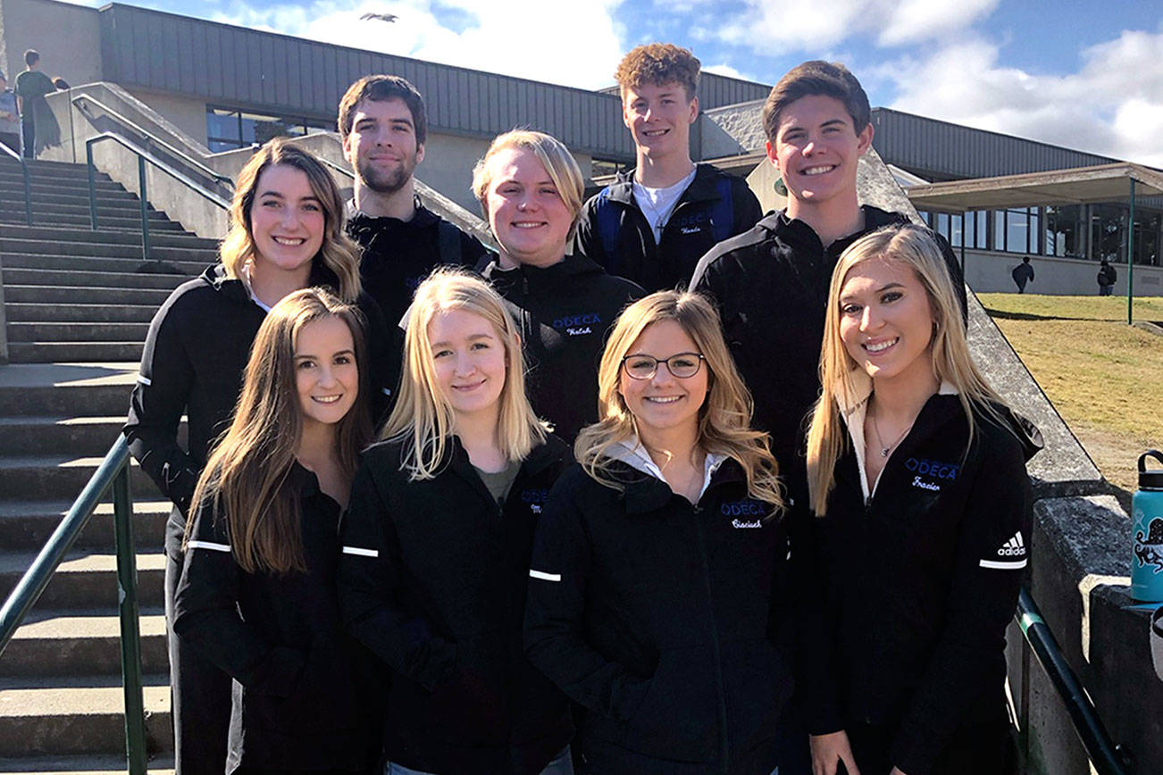 Nine Port Angeles DECA club members qualify for international competition
