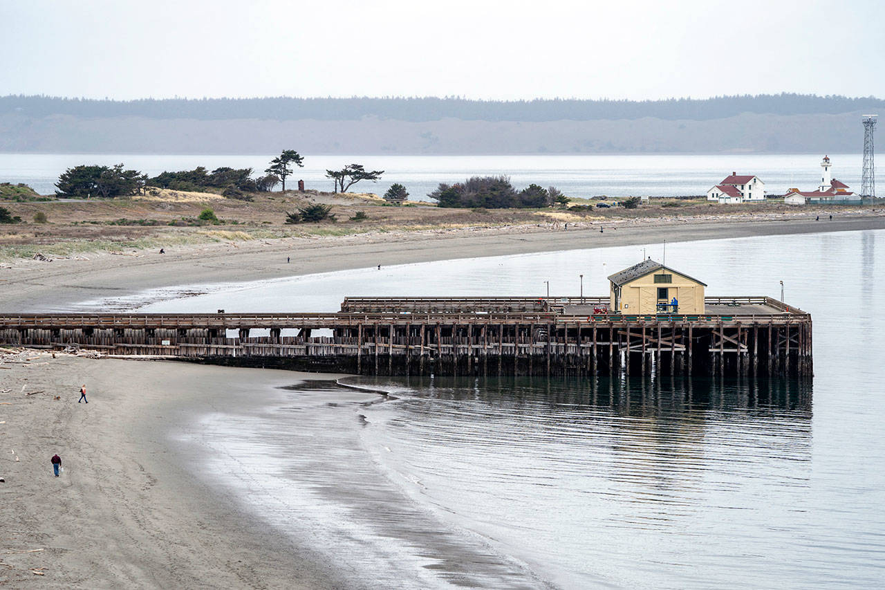 The pier of the Marine Science Center at Fort Worden State Park. (Steve Mullensky/for Peninsula Daily News)