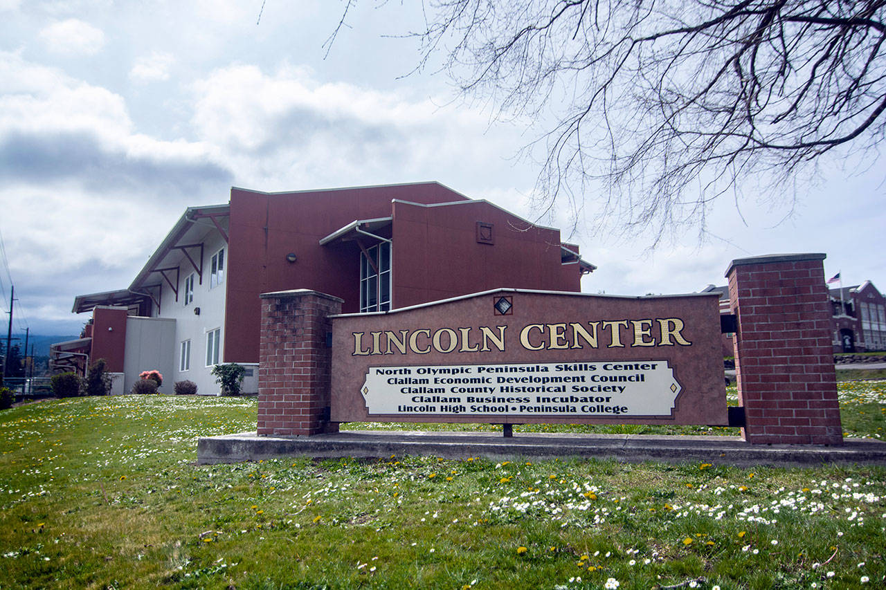 The Port Angeles School District is considering whether to rent space at the Lincoln Center to community-based agencies that hold a similar vision of impacting the well-being and success of children and school families. (Jesse Major/Peninsula Daily News)