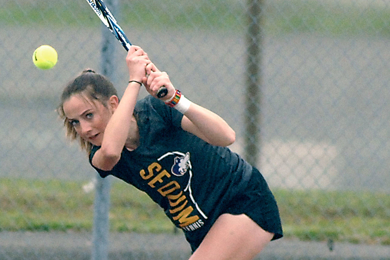 PREP SPORTS ROUNDUP: Sequim tennis beats rival Port Angeles in rain-shortened match