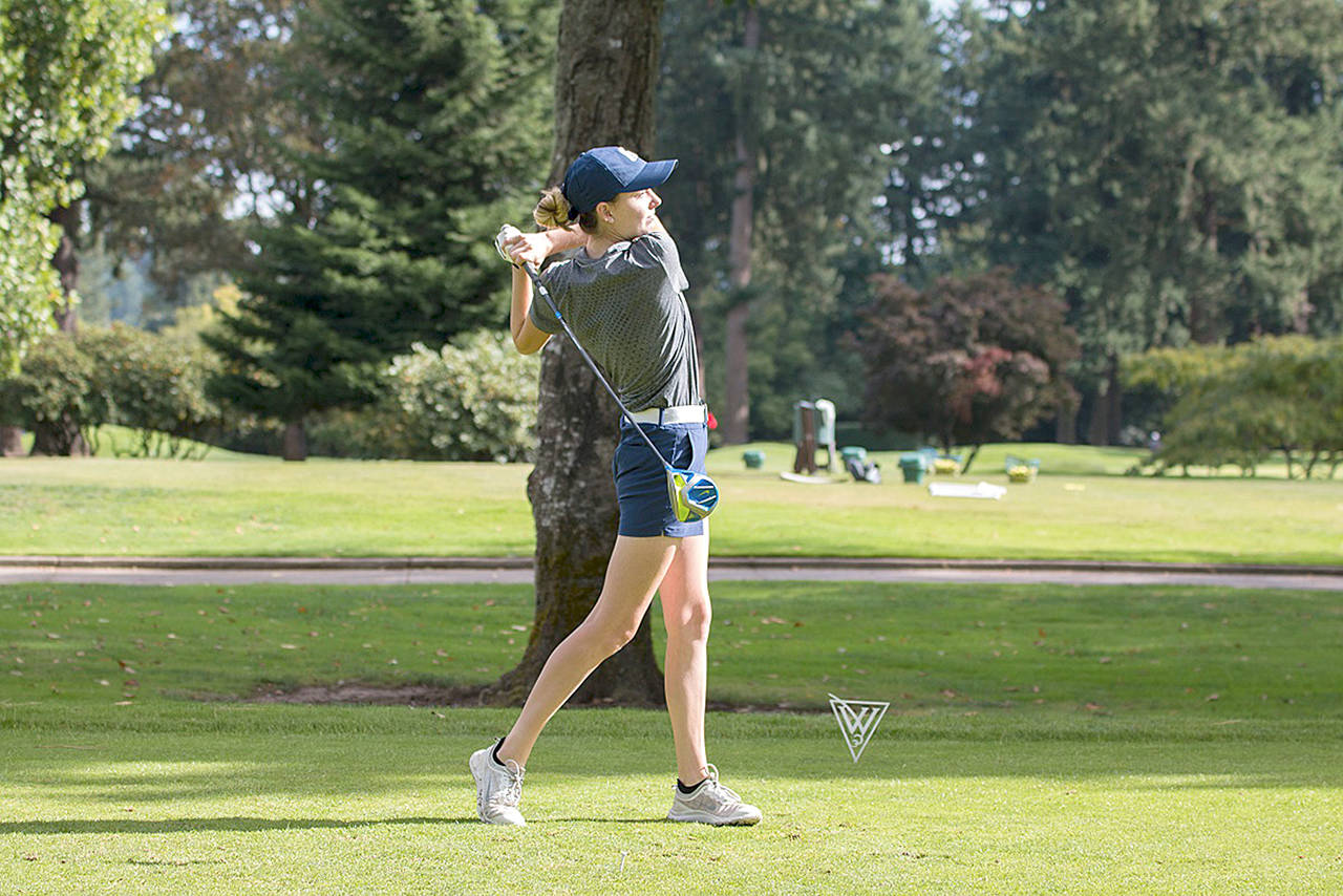 George Fox Athletics                                Sequim’s Alex McMenamin recently finished second individually at the Northwest Conference Championship at Wine Valley Golf Course in Walla Walla.