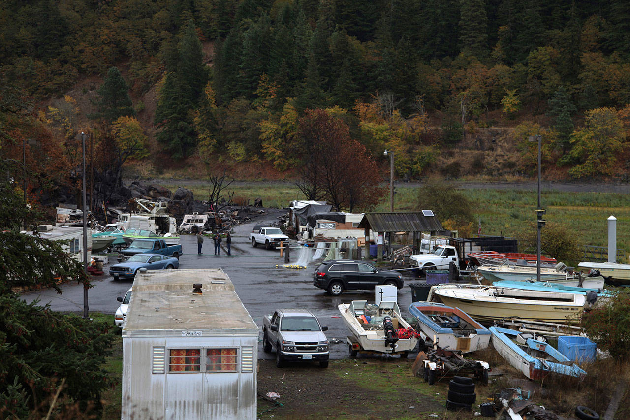This 2014 photo shows one of the 31 replacement fishing sites given to Native Americans by the federal government to replace the many tribal sites flooded by hydroelectric dams on the Columbia River in Underwood. (Gosia Wozniacka/The Associated Press)