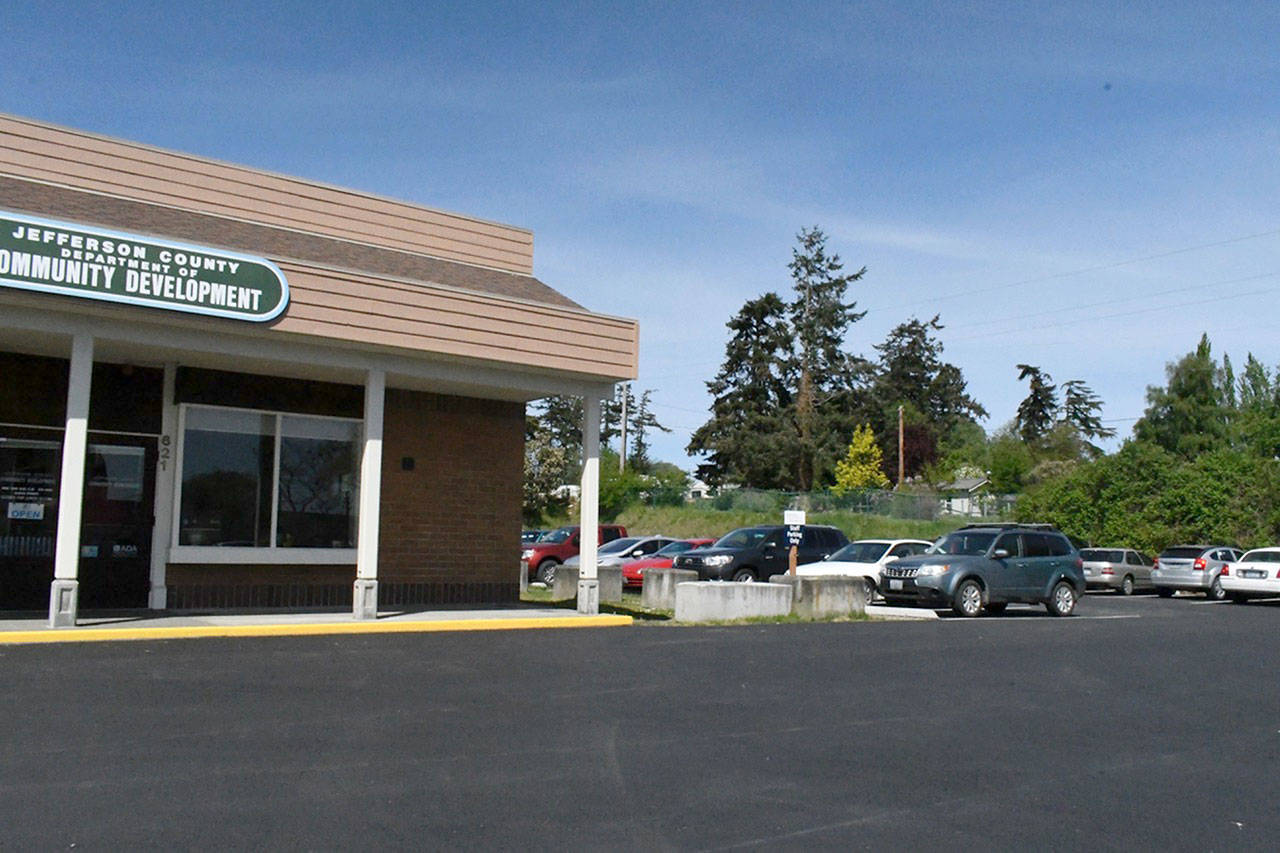Jefferson Countys property next to its Department of Community Development in the QFC shopping center is one step closer to becoming the site of a 44-unit low-income apartment complex. (Jeannie McMacken/ Peninsula Daily News)