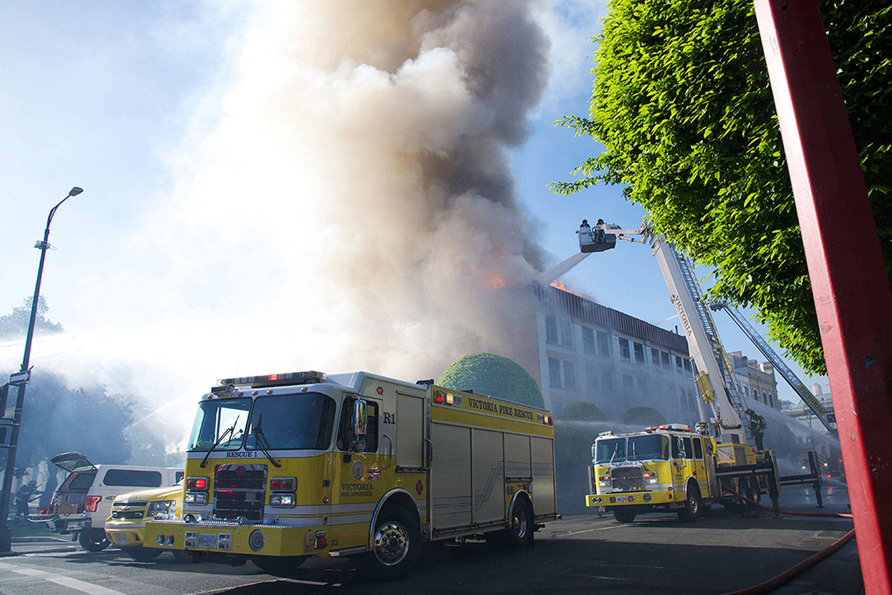 One man missing in relation to downtown Victoria fire Peninsula Daily