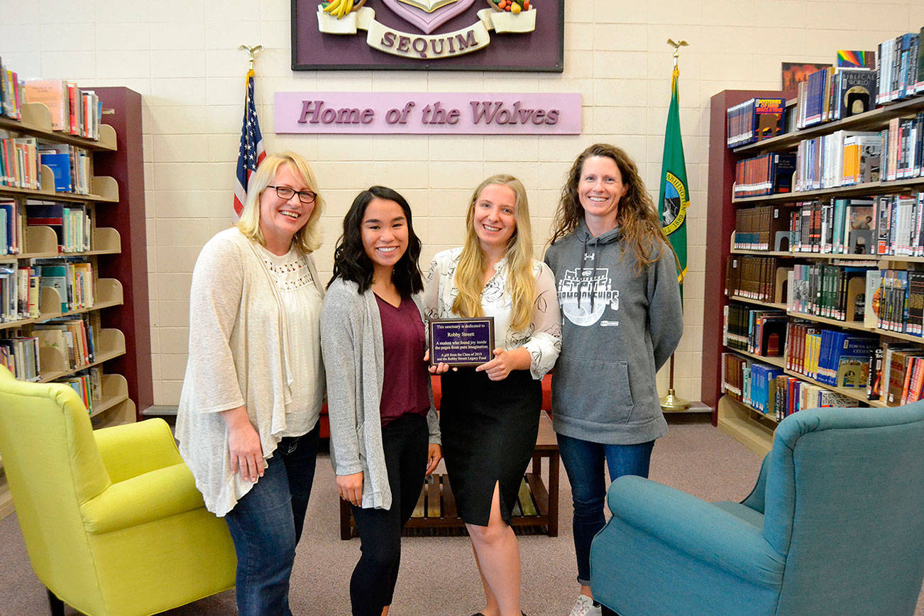 Sequim High students furnish library in honor of Robby Streett
