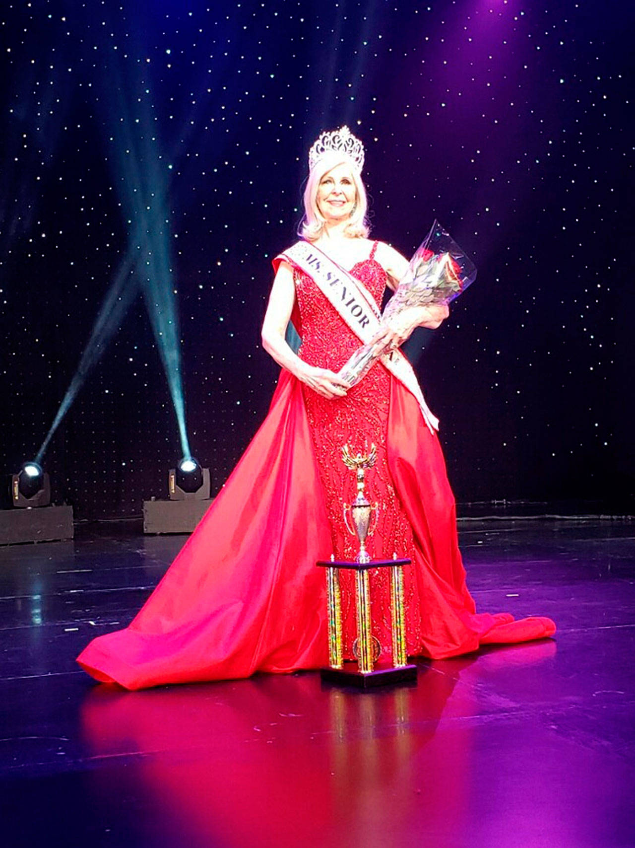 Port Angeles City Councilmember Cherie Kidd wins the Ms. Senior USA pageant in Las Vegas on Saturday.