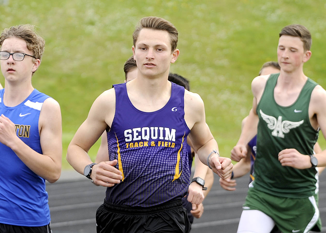 <strong>Michael Dashiell</strong>/Olympic Peninsula News Group                                Sequim’s Murray Bingham won 28 races this year and won the 800-meter run at the state 2A track and field championships. He helped lead the Wolves to a boys track team championship.