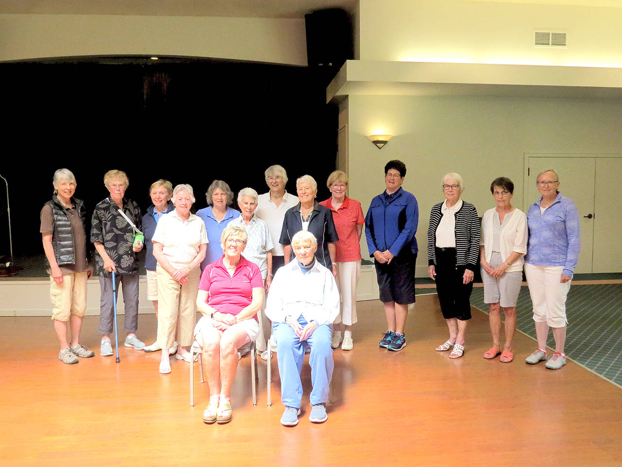 Sunland Women’s Golf Association recently celebrated its past captains with a golf tournament and luncheon. Past captains include Sherry Meythaler, Pat Beltz, Janet Real, Cecil Black, M.J. Anderson, Nonie Dunphy, Judy Kelley, Linda Beatty, Dana Burback, Judy Nordyke, Gwyen Boger, Kathy Tiedeman, Christy Wilson and (seated) Cheryl Coulter and Dorthy Plenert.