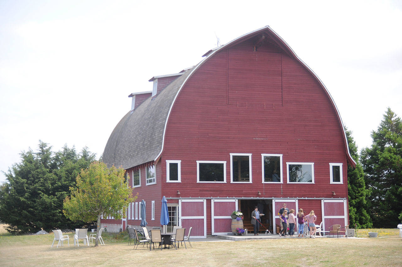 Built in 1934, the Cline Barn in Dungeness has undergone several renovations over the years. (Michael Dashiell/Olympic Peninsula News Group)
