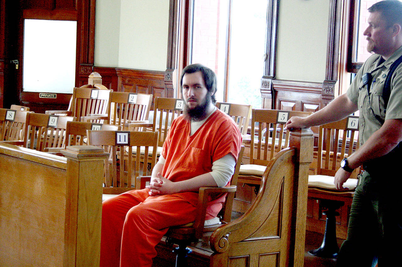 Matthew Robert Malone, 23, pleaded guilty to first-degree assault with a deadly weapon and was sentenced by Jefferson County Superior Court Judge Keith Harper to seven years, nine months in prison. (Brian McLean/Peninsula Daily News)