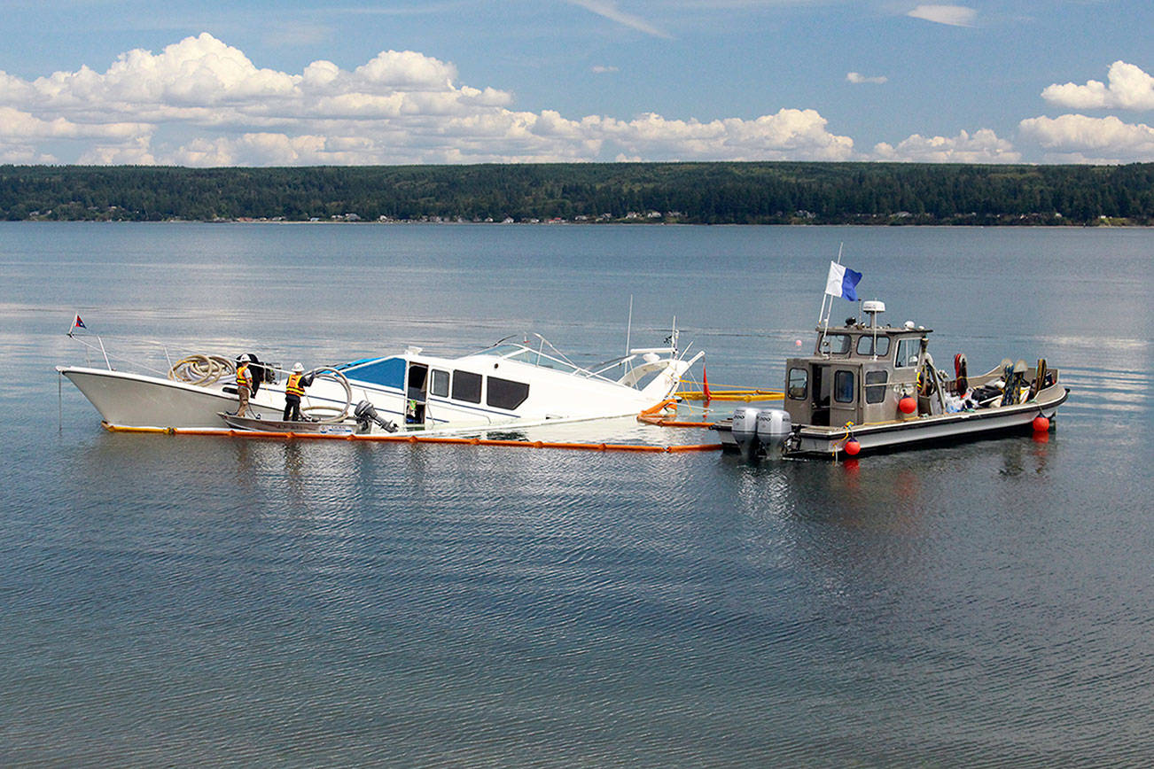 ‘Silver Lining’ yacht partially sinks in Hood Canal