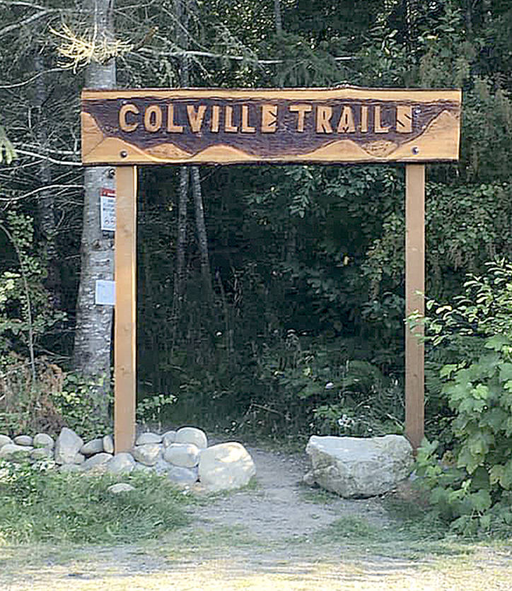 Top Left Trails Co-Op                                The entrance to the Colville Mountain Bike Skills Park west of Port Angeles.