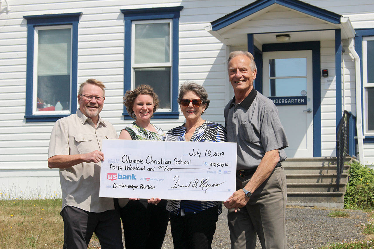 PHOTO: Pavilion donation made to Olympic Christian School