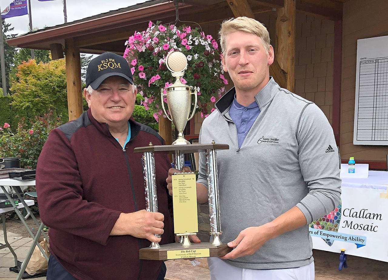 The winners of the 2019 Bob Cup are Rick Hendrickson, left, and Frank Catelli.