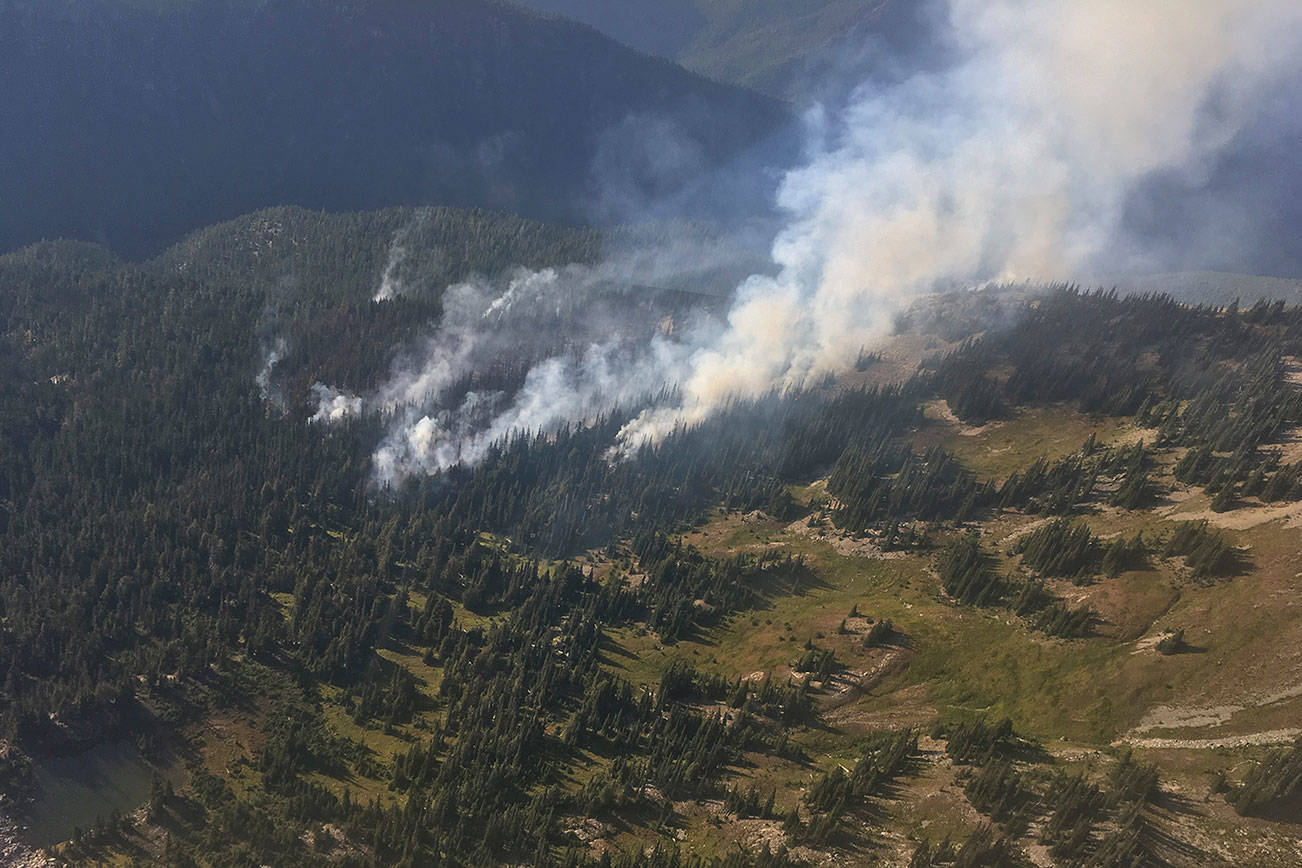 Wilderness fire grows in Olympic National Park