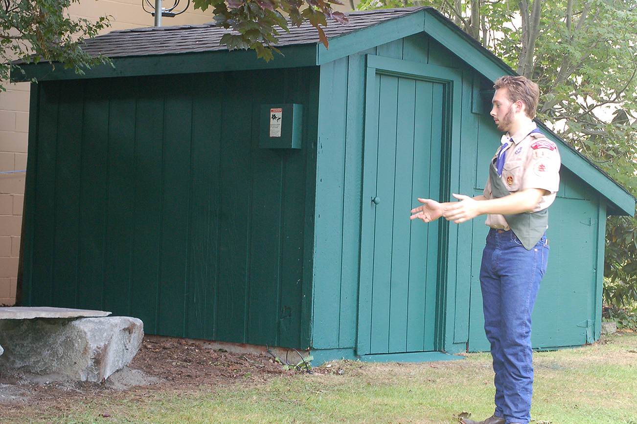 Eagle Scout hopeful finishes Pioneer Memorial Park shed rehab