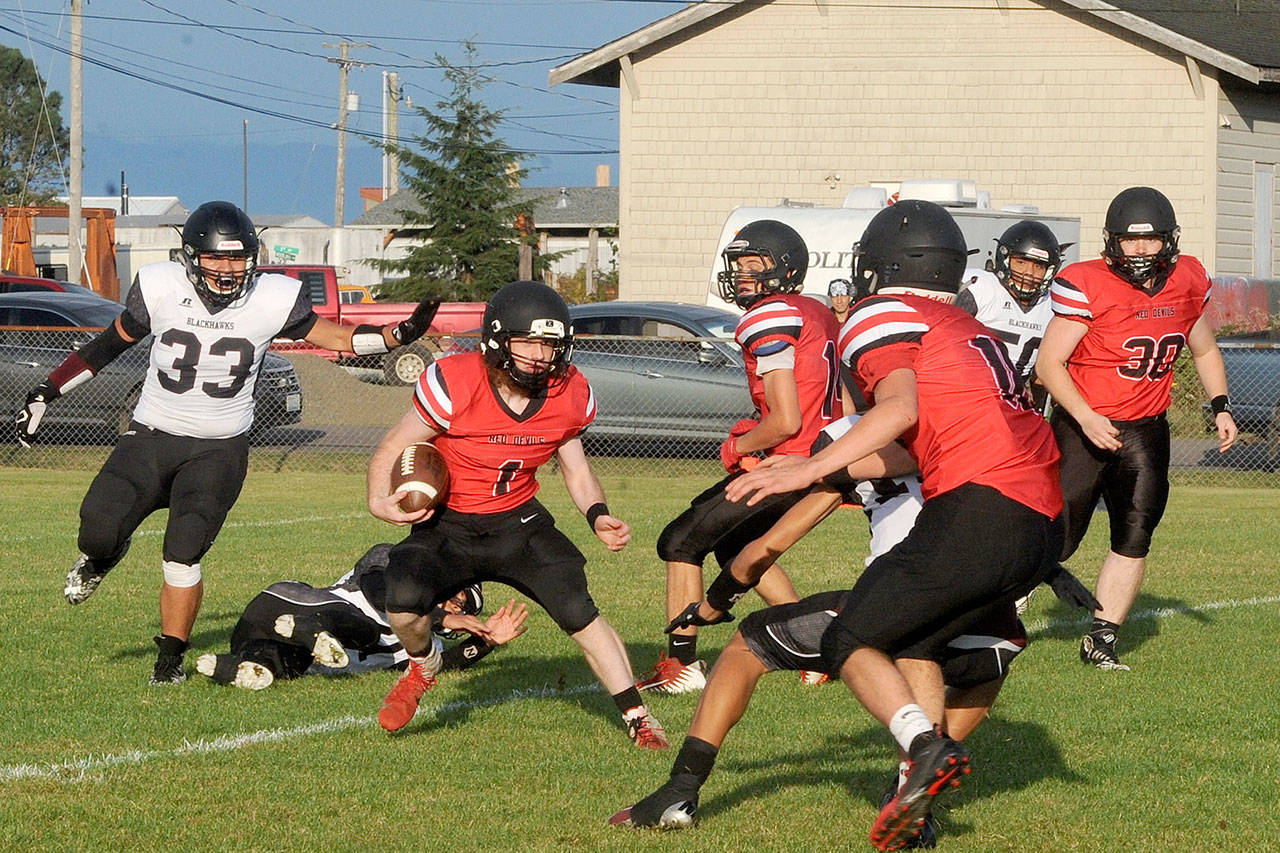 PREP FOOTBALL Neah Bay wins 6456 shootout with Lummi; Sequim