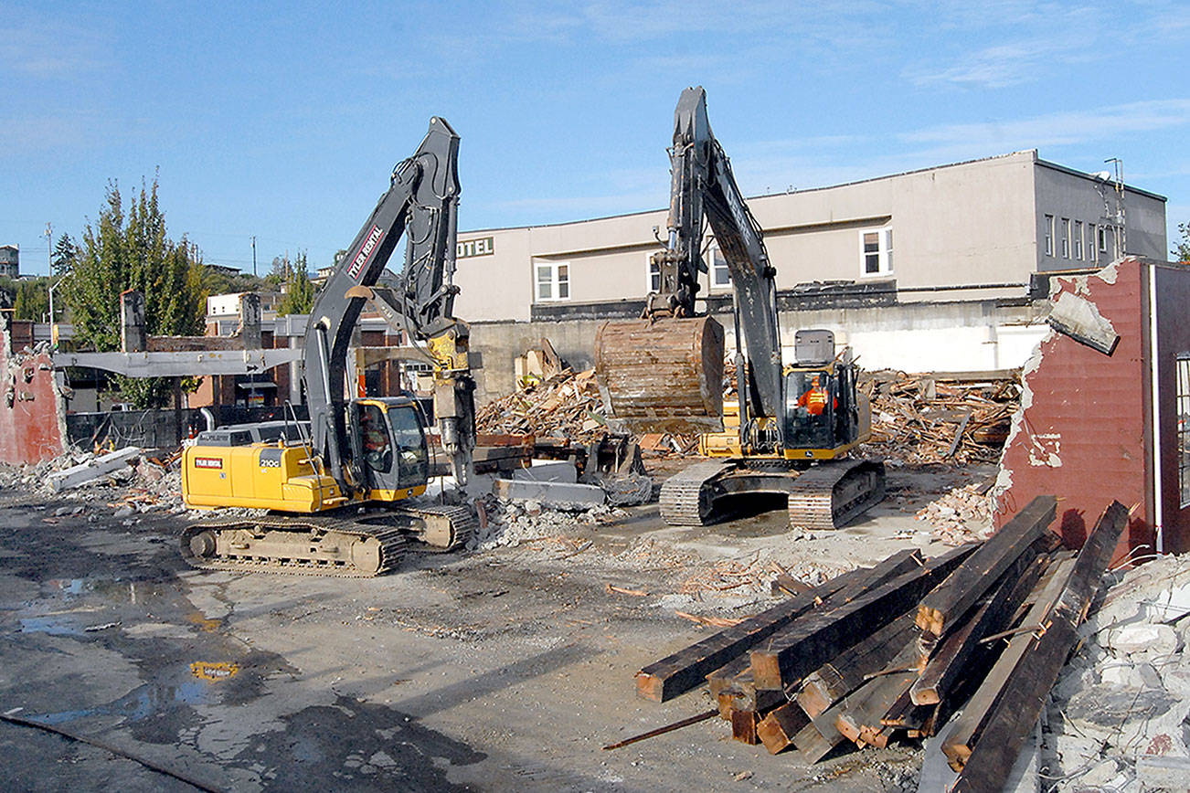 PHOTO: Downtown demolition makes progress in Port Angeles