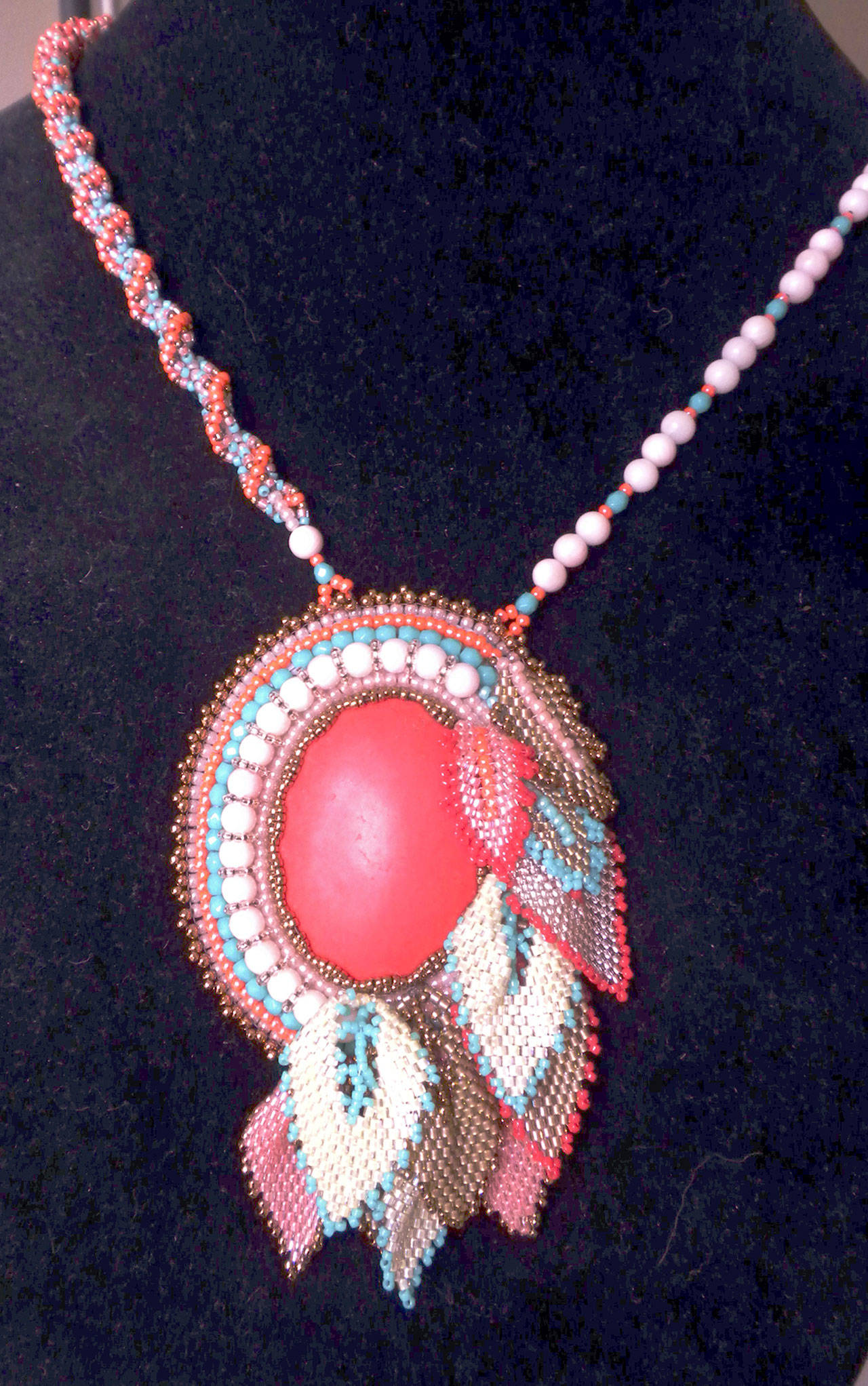 Bead work like this and other pieces by Gail McLain will be on exhibit Saturday at Harbor Art Gallery.
