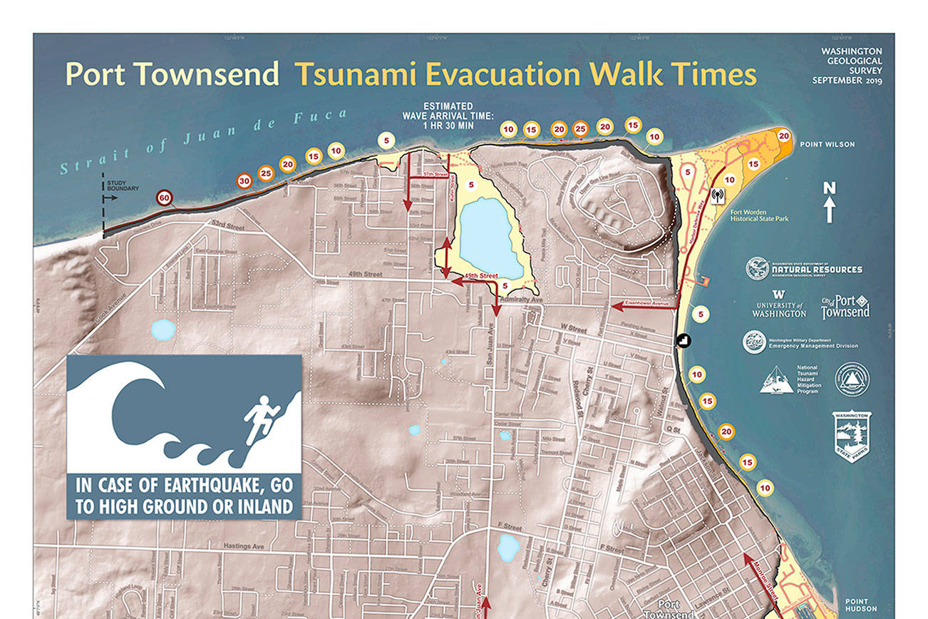 Tsunami walking evacuation map released