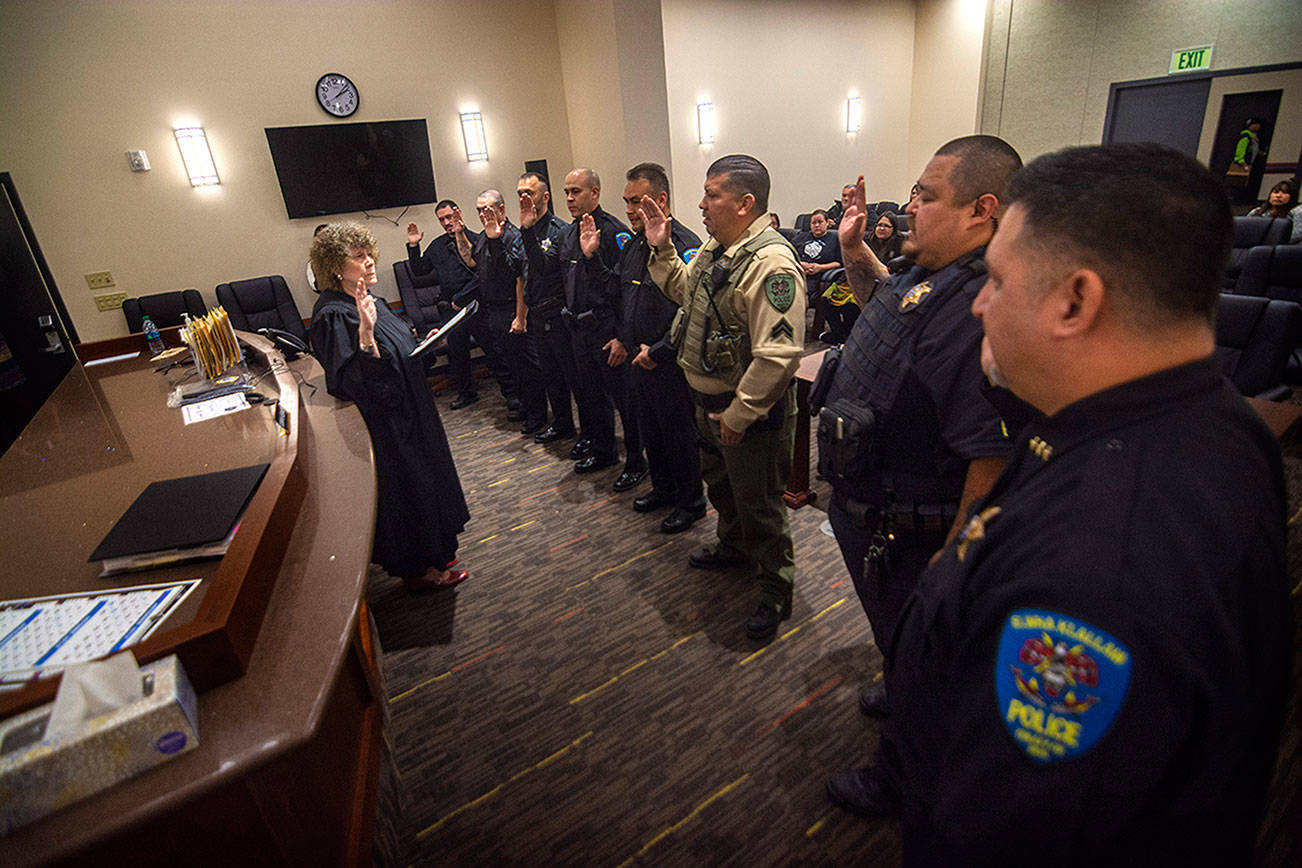 Lower Elwha Police Department takes oath under new rules