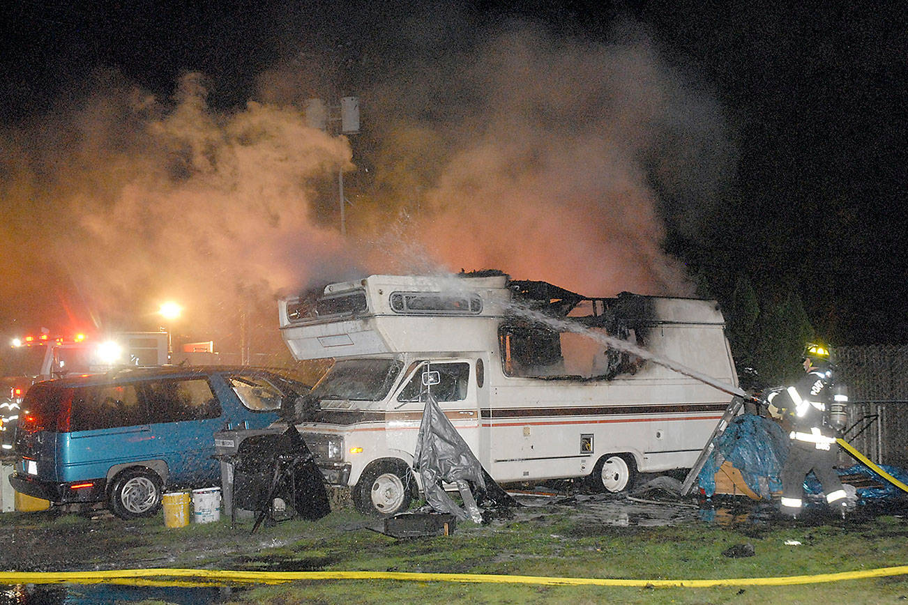 RV fire knocked down in Port Angeles