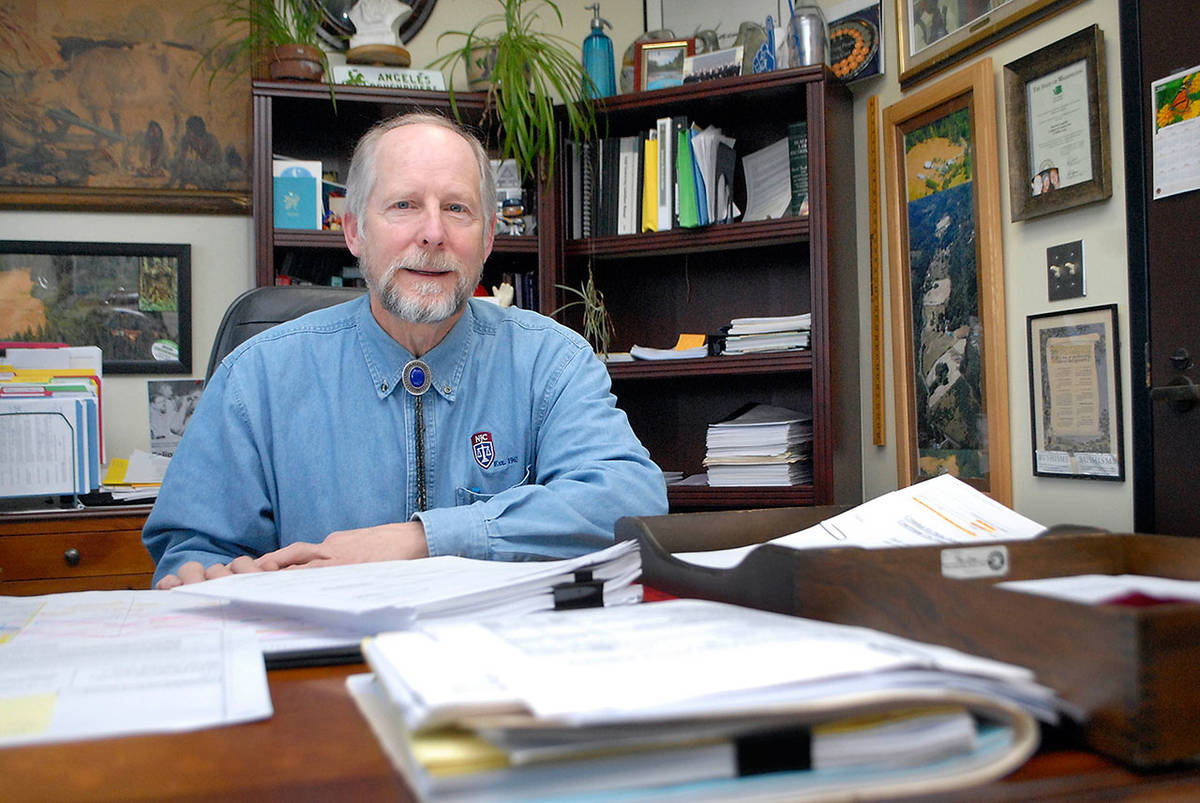 Superior Court Judge Brian Coughenour, shown Wednesday, said he plans to hang up his robes and retire next June. (Keith Thorpe/Peninsula Daily News)